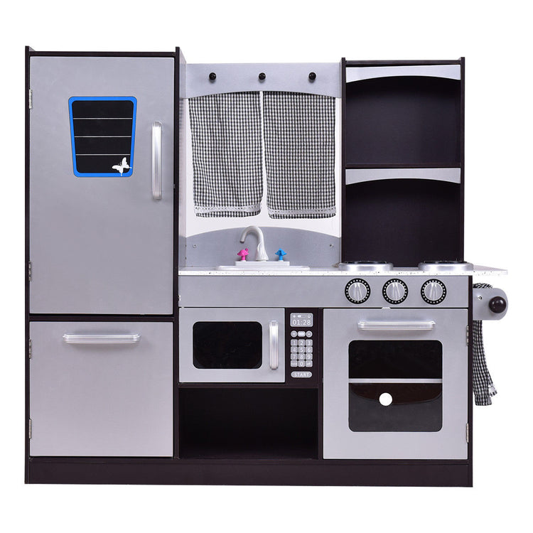 Juego de cocina de madera moderna para niños, juego de imitación de cocina.