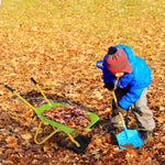 Carretilla de metal para niños, juguete para jardín y patio trasero - Verde claro
