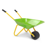 Carretilla de metal para niños, juguete para jardín y patio trasero - Verde claro