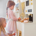 Tiny Land® Iconic Cocina de Juguete de Madera – Set de Cocina de Simulación color Crema para Niños