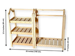 Armario de madera Montessori: organizador ideal de ropa infantil