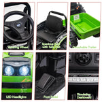 Tractor a batería de 12 V con remolque y coche eléctrico a control remoto