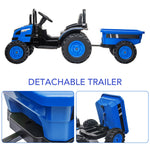 Tractor a batería de 12 V con remolque y coche eléctrico a control remoto