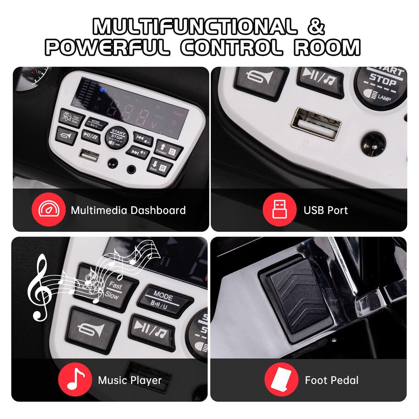 Camión eléctrico de 12 V con batería y control remoto