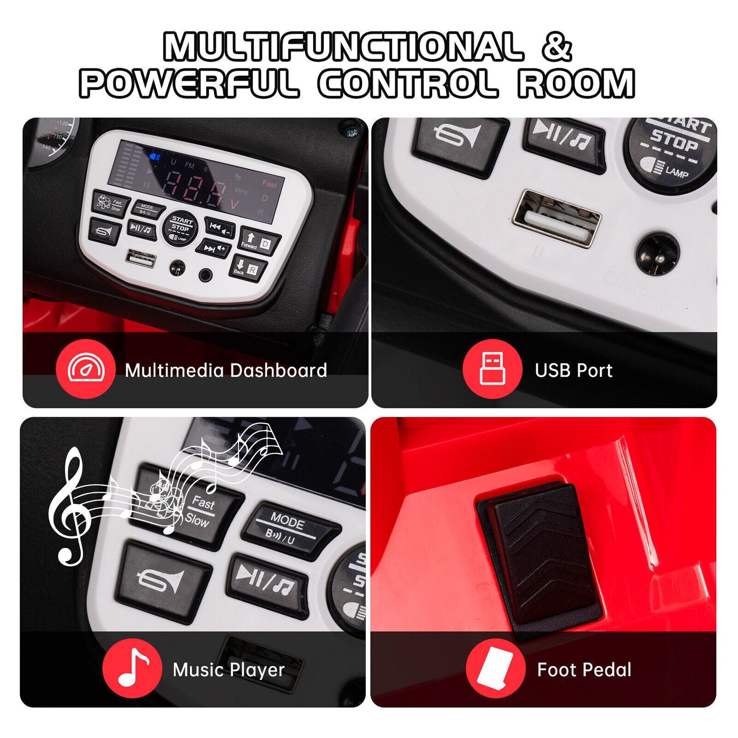 Camión eléctrico de 12 V con batería y control remoto