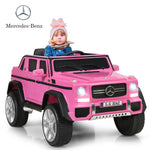 Coche eléctrico infantil Mercedes-Benz de 12 V con licencia oficial - Rosa