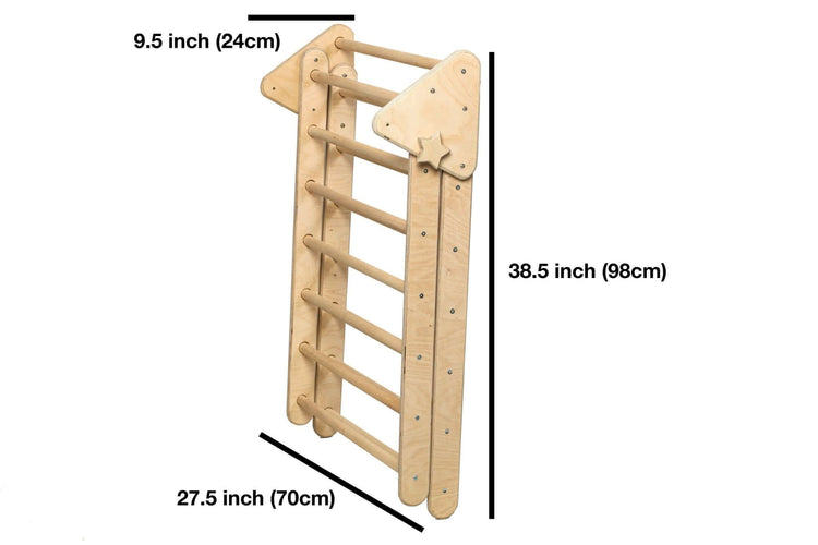 Juego de escalada de 5 piezas: triángulo de escalada, balancín de arco, almohada XL y 2 rampas