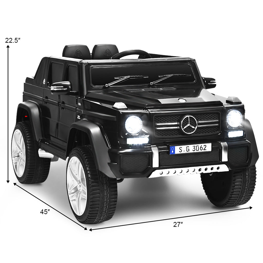 Coche eléctrico infantil Mercedes-Benz de 12 V con licencia oficial - Negro