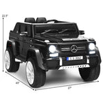 Coche eléctrico infantil Mercedes-Benz de 12 V con licencia oficial - Negro