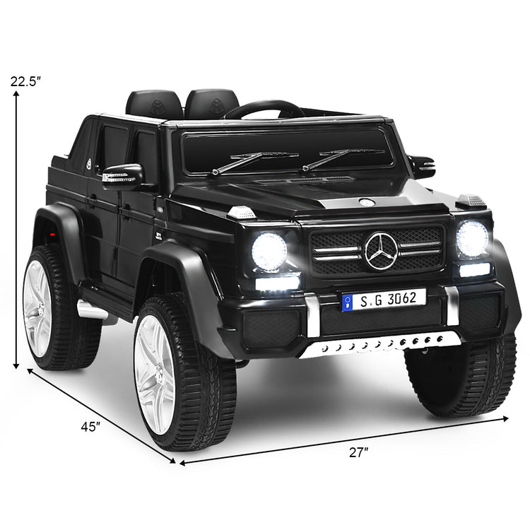 Coche eléctrico infantil Mercedes-Benz de 12 V con licencia oficial - Negro