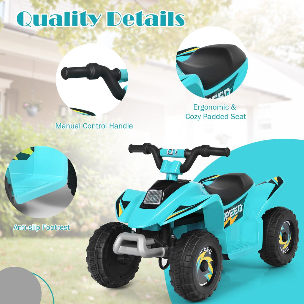 ATV eléctrico infantil de 6 V con 4 ruedas - Azul