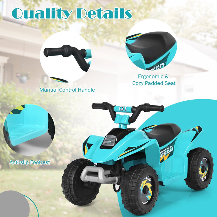 ATV eléctrico infantil de 6 V con 4 ruedas - Azul