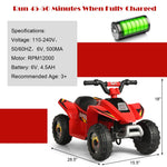 ATV eléctrico infantil de 6 V con 4 ruedas - Rojo