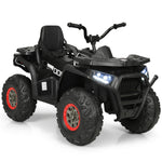 Quad eléctrico infantil de 12 V con MP3 y luces LED - Negro