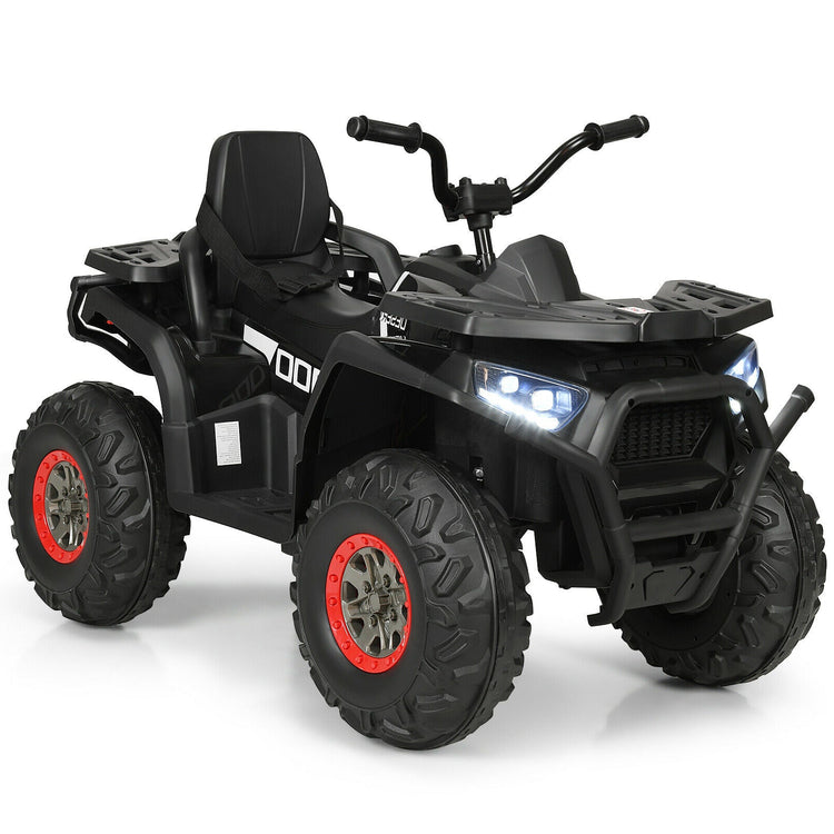Quad eléctrico infantil de 12 V con MP3 y luces LED - Negro