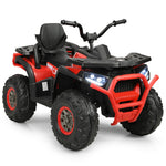 Quad eléctrico infantil de 12 V con MP3 y luces LED (rojo)