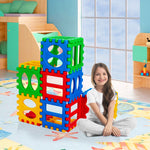 Juego de 32 piezas de bloques de gofre grandes, juguete educativo de construcción apilable para niños.