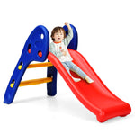 Tobogán infantil plegable de plástico de 2 peldaños